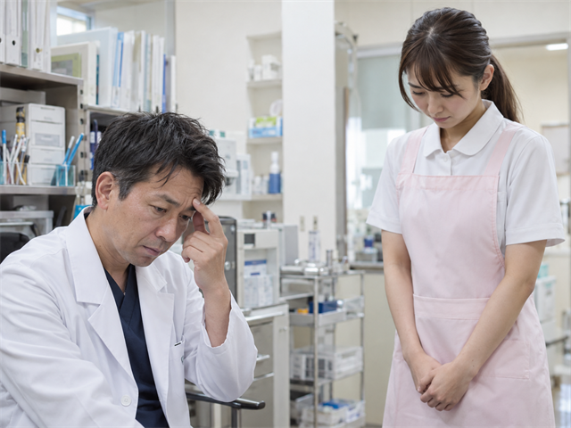 入って間もない歯科助手に辞めたいと告げられ困る歯科医院の院長