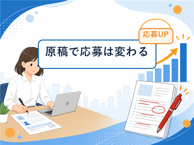 アルバイト求人原稿の書き方と応募が増える7つのコツを解説するアイキャッチ画像
